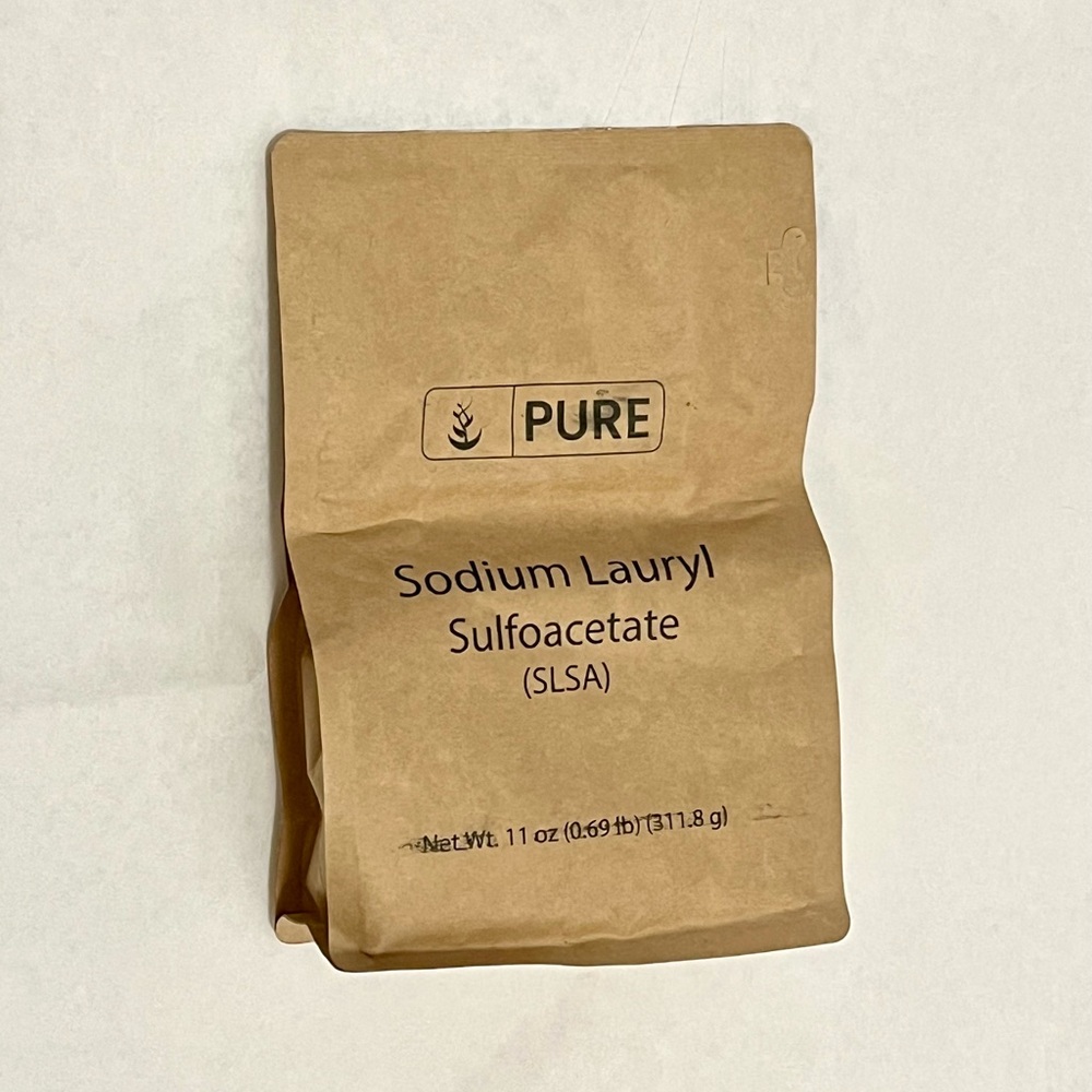 PURE Sodium Lauryl Sulfoacetate (SLSA) sealed.